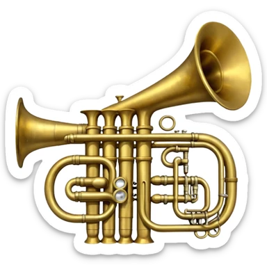 Trumpet monster sticker