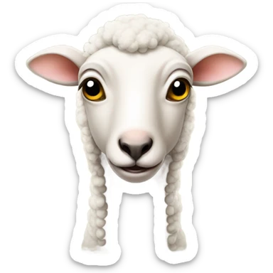 strange looking hairless sheep  sticker