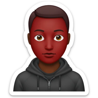 Cery dark Red point without face sticker