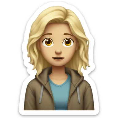 blonde girl who’s a loser  sticker