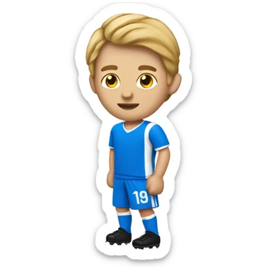 Fußball Spieler mit blauem Trikot  sticker