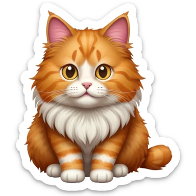 A large fluffy cat suddenly appeared sticker