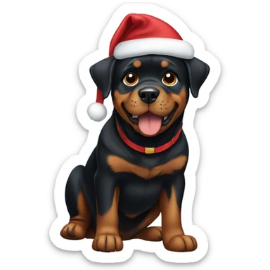 Rottweiler in christmas  sticker