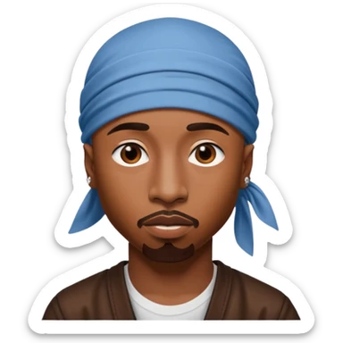 2Pac only face and durage sticker