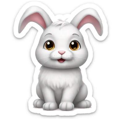 Cute bunny sticker