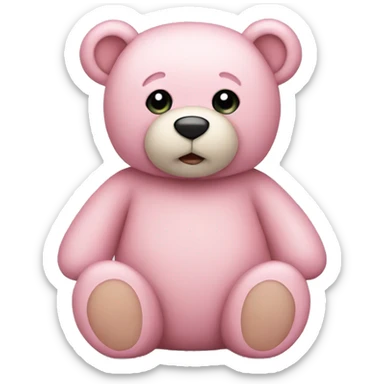Light pink teddy bear sticker