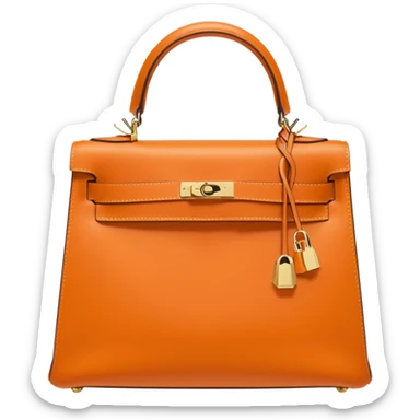 hermes kelly light orange color bag sticker
