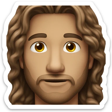 30 years old guys with long brown hair sticker