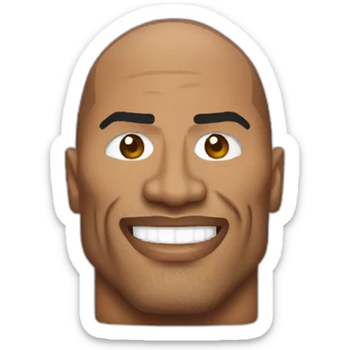 8 bit dwayne johnson sticker