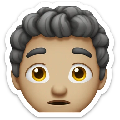 Numb, sad and exhausted of life emoji  sticker