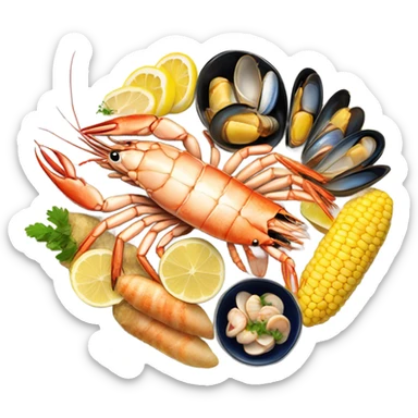 Seafood boil sticker