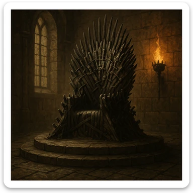 The iron throne, style 3 sticker