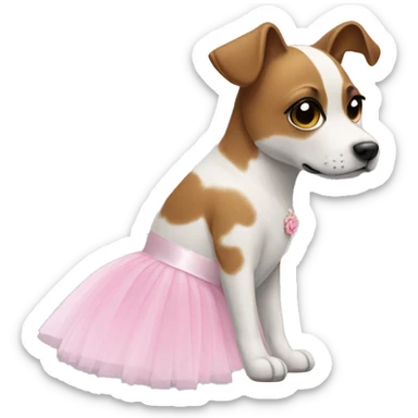 un perro con tutu de ballerina  sticker