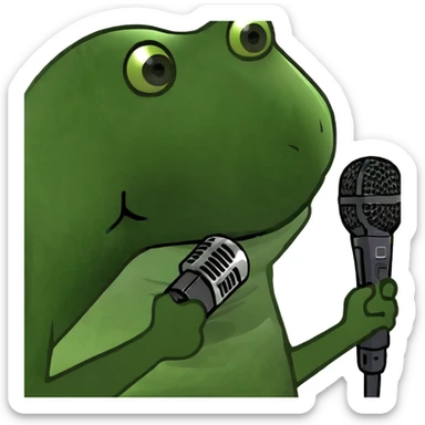 Standing mic sticker