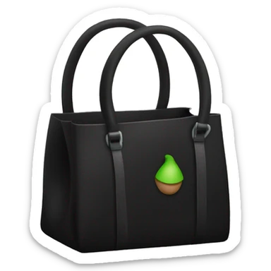 black bag with letter B sticker