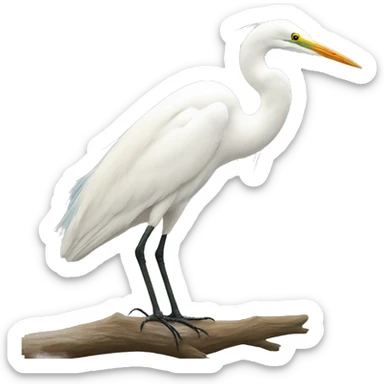 great egret sticker