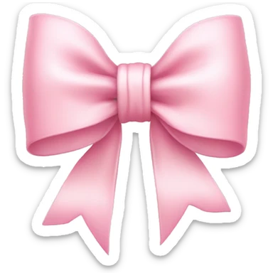 cute light pink bow sticker