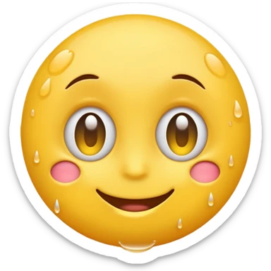 wet and sighing emoji  sticker