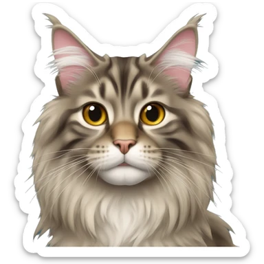 Maine Coon cat sticker