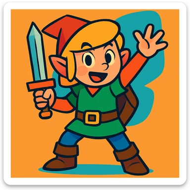 a character similar to the reference image, vibrant toon style sticker