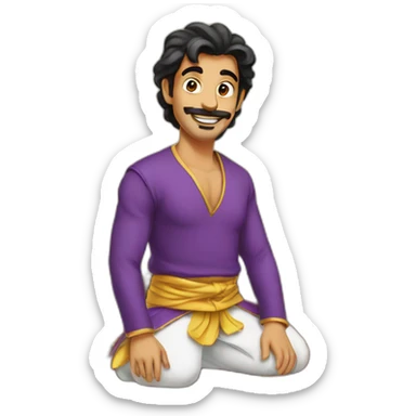 Aladin with carpet sticker