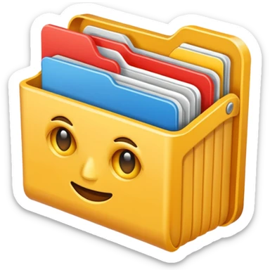 Un emoji de gestor de archivos inspirado en hyperos sticker