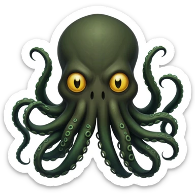 black Cthulhu sticker