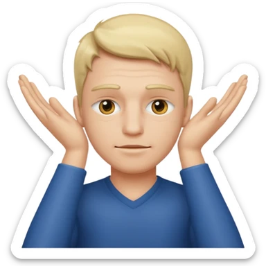 Male with X’s over his eyes. With his arms around his neck  sticker