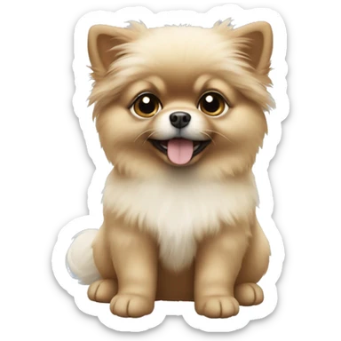 Blue Pomeranian puppy sticker