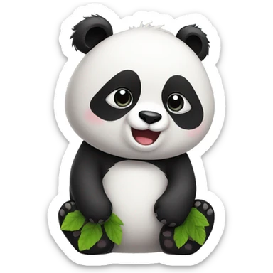 cute panda with Blackberry sticker