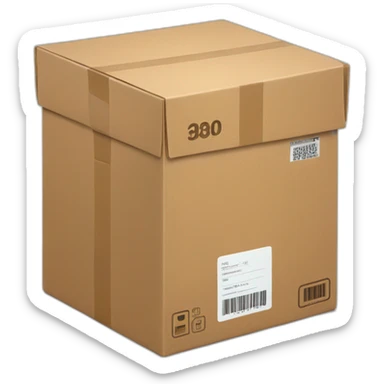 AMAZON BOX WITH UPC CODE sticker