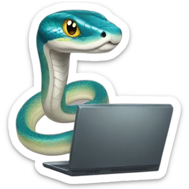 python with a pc sticker