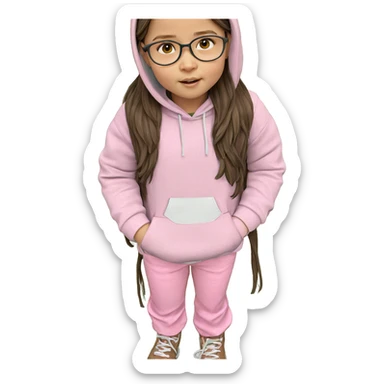 girl with brown hair outdoors sticker