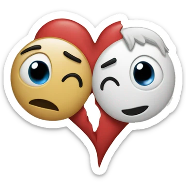 a divided heart 4  sticker