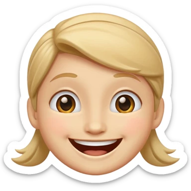 Smiling face with halo without the halo sticker