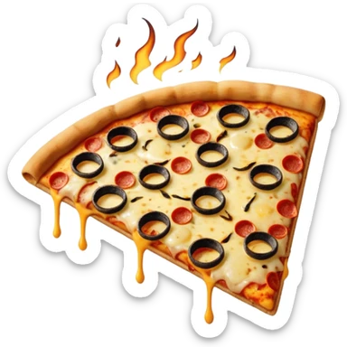 Destroyed pizza sticker