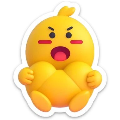 a stomach ache emoji sticker