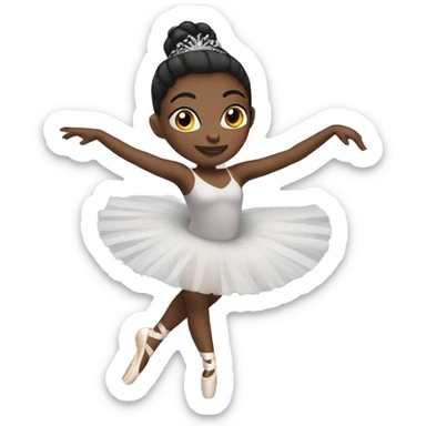 Black ballet dancer sticker