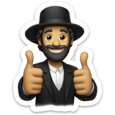 hasidic thumbs up sticker