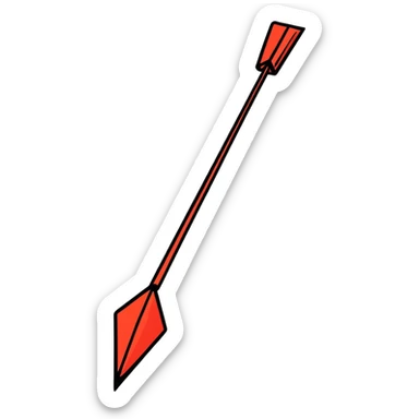 Cartoon stylized arrow cursor clicking sticker