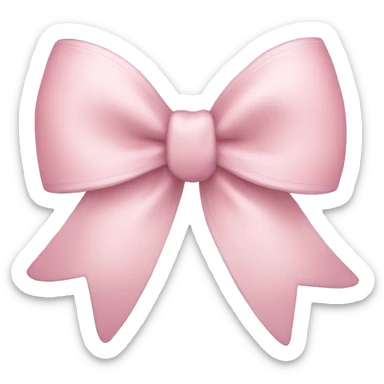 Light pink bow sticker