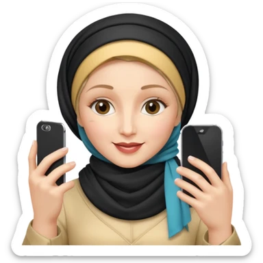 emoji della madonna che si scatta un selfie 
 sticker