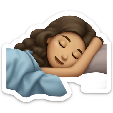 Brunette girl sleepin sticker
