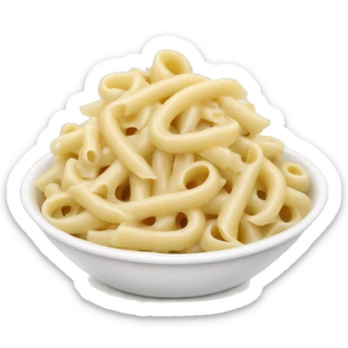 alfredo pasta in a white bowl sticker