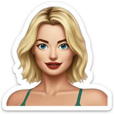 Margot robbie in bikini sticker