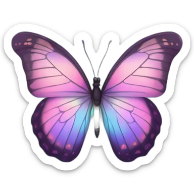 Pastel nebula butterfly sticker