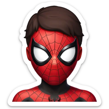 miles morales with spiderman mask 'Two Person " sticker