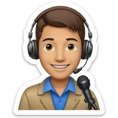 Un locutor de radio sticker