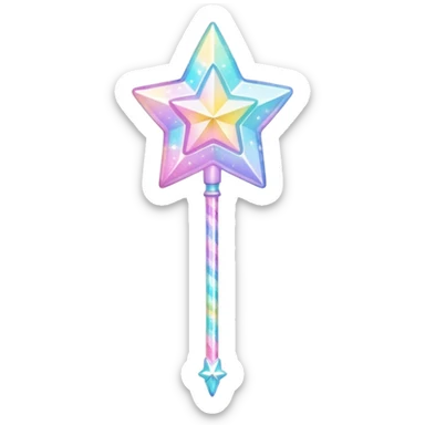 Kawaii decora cutecore starlight staff sticker