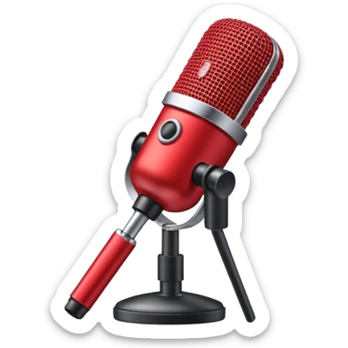 a real red microphone sticker
